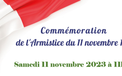 Commémoration de l’Armistice du 11 novembre 2023
